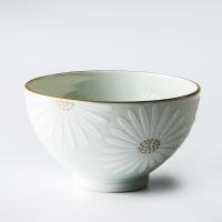 日本原产T.NISHIKAWA 手工京烧清水烧白菊陶瓷茶杯